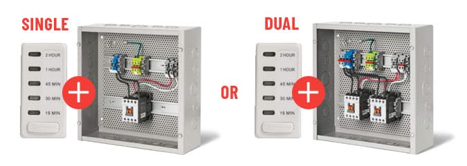 single and dual contractor panels and switches